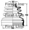 FIRST LINE FCB2814 Bellow, driveshaft